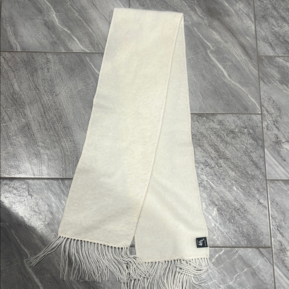 Elegant White Fringe Scarf